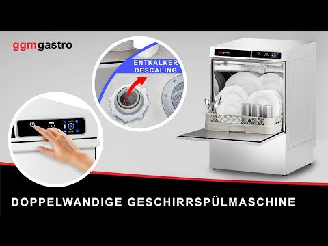 Underbordsopvaskemaskine - 3,55 kW - med vandafkalkning - med Sæbe-, Skylle- & Afløbspumpe
