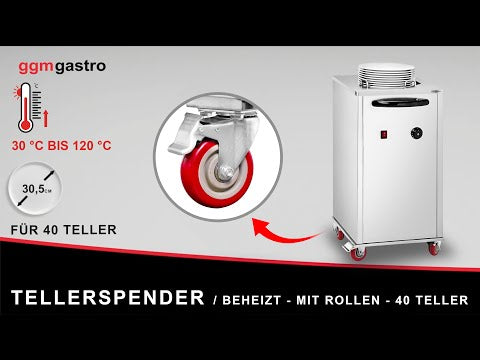 Tallerkenvarmer - dobbelt - til 80 tallerkener