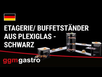 Kagestand/ buffetstativ af plexiglas - Sort/Hvid