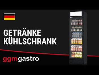 Flaskekøleskab - 347 Liter - rammeløst design - med 1 glasdør & reklamedisplay