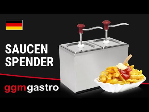 Rustfrit stålramme til sauce dispenser - 2 x 2 Liter