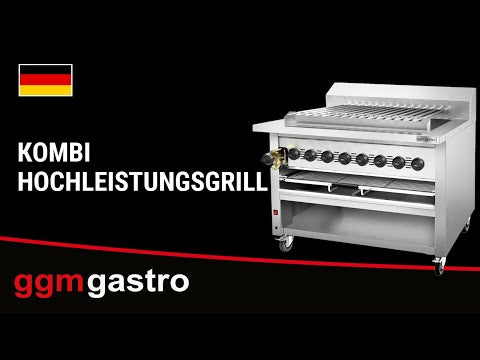 Gas-kombi-grill med høj ydeevne - med 15 spyd