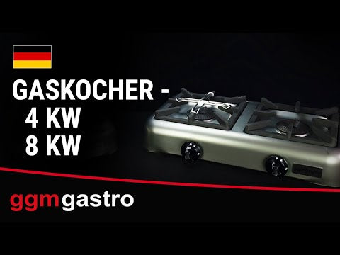Gaskogebord - med 2 brændere (8 kW)