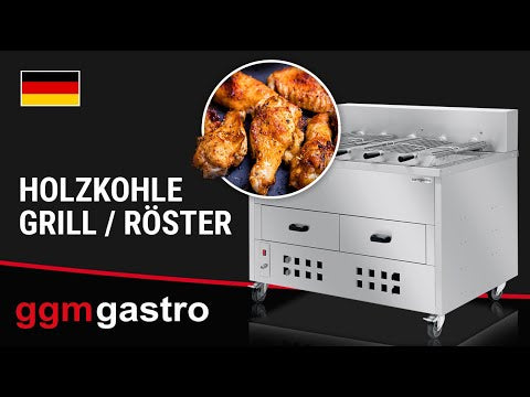 Kulgrill/rister til kylling - med 6 spyd