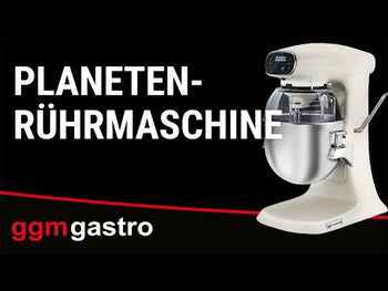 Røremaskine - 20 Liter - 1,1 kW - med display, belysning & 3 røredyser - lys elfenben