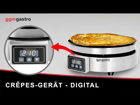 Crêpes-apparat - Digital - med 1 plade - Ø 370mm