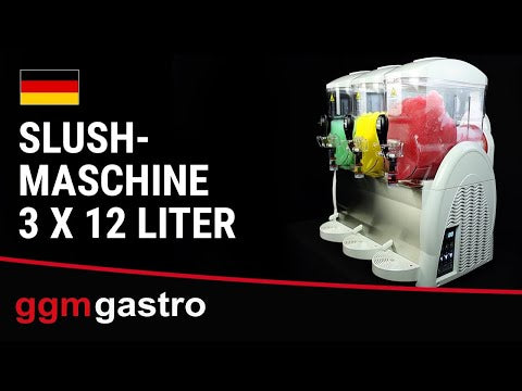 Slush ice-maskine - 3x 12 Liter - Sort