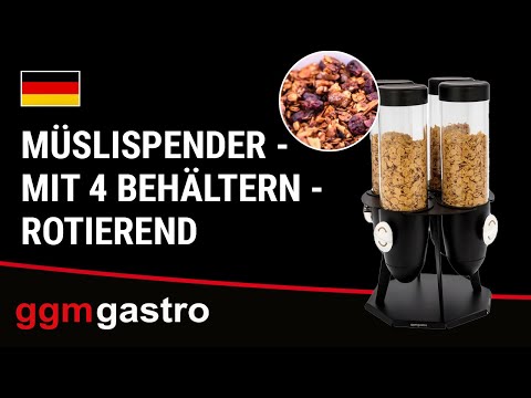 Müsli dispenser - med 4 beholdere - roterende