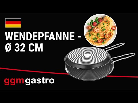 Wendepfanne - Ø 32 cm | Doppelpfanne | Fischpfanne | Omelettpfanne | Pfannkuchen Pfanne