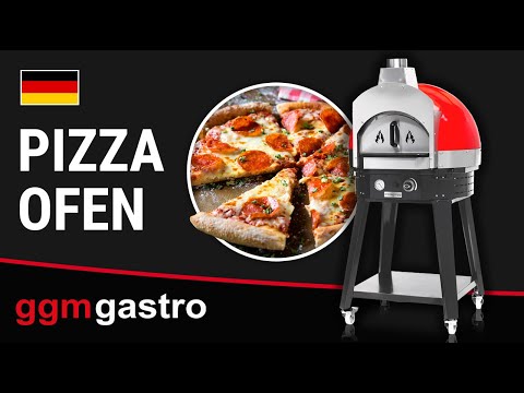 Træpizzaovn Rød - inkl. stativ - højde: 0,83 m