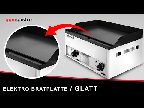 Elektrisk grillplade - 4,4 kW - Glat - Grilloverflade: 600x335 mm