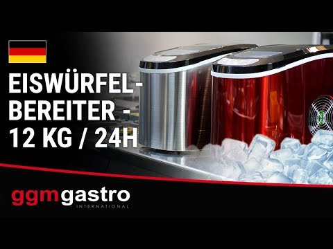 Isterningmaskine - 12 kg/ 24t - Rød