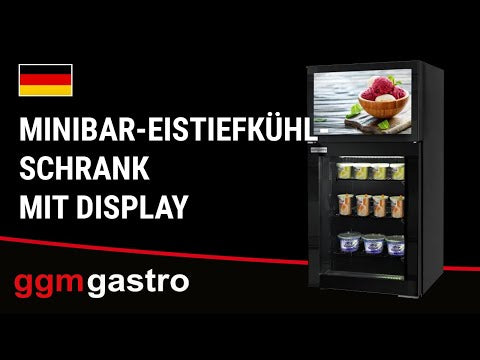 Minibar fryser med indbygget 19'' display - inkl. Fjernbetjening - Sort