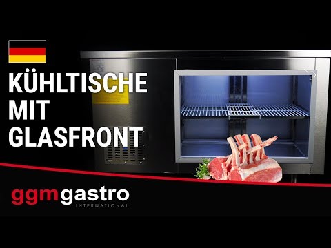 Kølebord med glasfront - 1,4 x 0,7 m