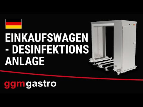 Indkøbsvogn-desinfektionsanlæg - 50 W - rustfrit stål - 36 l