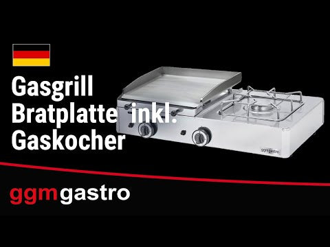 Gas stegeplade - 1,0 m - inkl. Gaskogebord