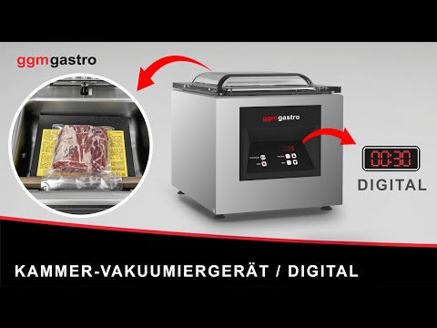Kammervakuumforsegler - 20m³/t - Digital - med gasskylning
