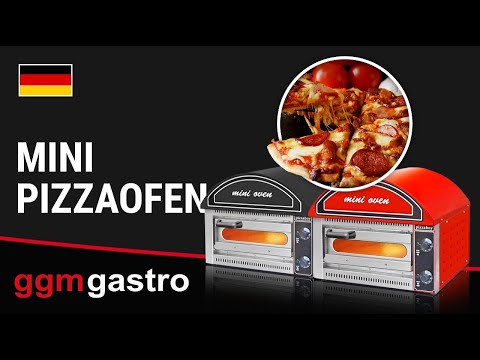 Kompakt pizzaovn - 1x 34 cm - rød