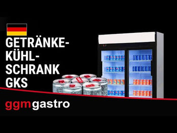 Flaskekøleskab - 800 Liter - med 2 glasskydedøre & reklamedisplay