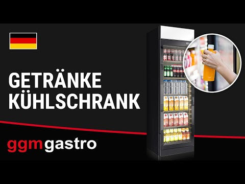 Flaskekøleskab - 145 Liter - rammeløst design - med 1 glasdør & reklamedisplay