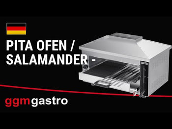 Pitaovn/ Salamander - med 4 brændere - 0,99 m