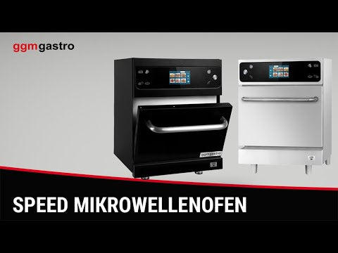 Highspeedovn - 3,5 kW - sort - inkl. pizzaplade, non-stick-kurv, non-stick-bageplade | op til 80% hurtigere tilberedning