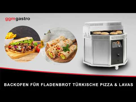 Gas lavash ovn - roterende - 20 kW - Ø 900mm