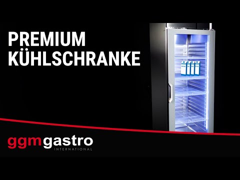 Køleskabe Rustfri Stål PREMIUM PLUS - GN 2/1 - med 1 glasdøre