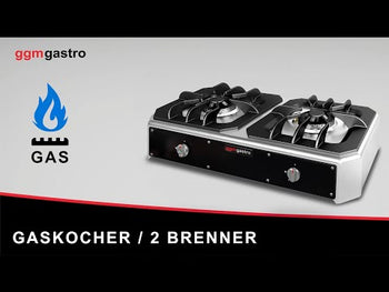 Gaskomfur - 7 kW - 2 brændere