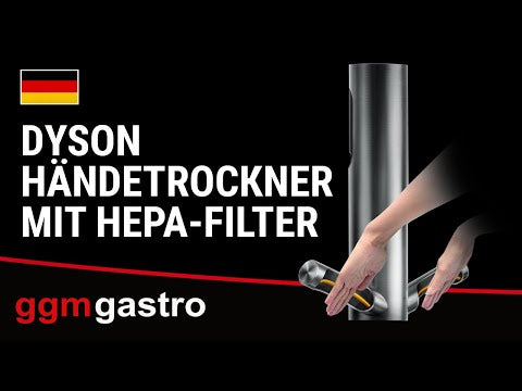 Dyson håndtørrer med HEPA-filter - børstet rustfrit stål
