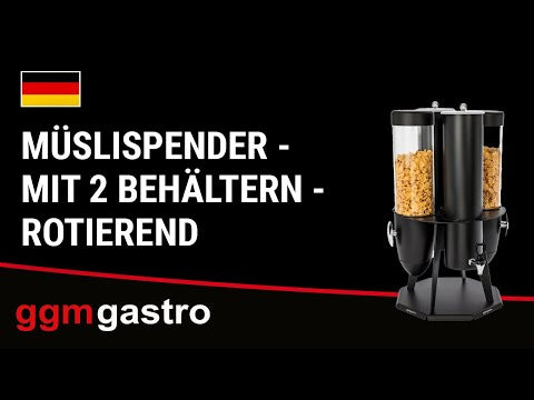 Müsli dispenser - med 2 beholdere - roterende