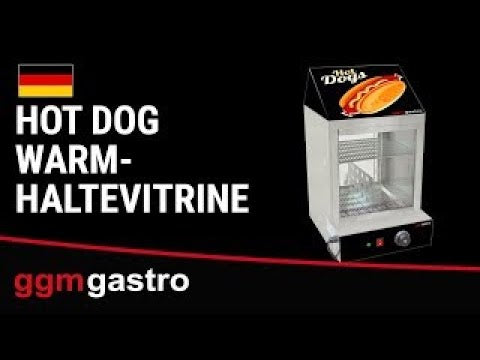 Hotdog-steamer - 1,2 kW - 200 pølser - 32 brød - 2 hylder
