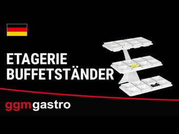 Kagefod / buffetstativ - inkl 24 melaminskål - firkantet