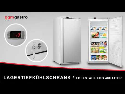 Opbevaringsfryser i rustfrit stål ECO - 600 liter - med 1 dør og 11 kurve - dørinteriør i plast