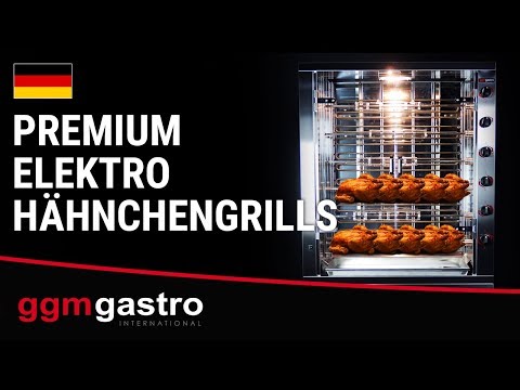 El-kyllingegrill kompakt med 3 spyd til 18 kyllinger