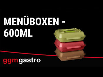 Menuboks - 600 ml - udelt - antracitgrå/rød