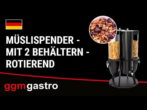 Müsli dispenser - med 2 beholdere - roterende