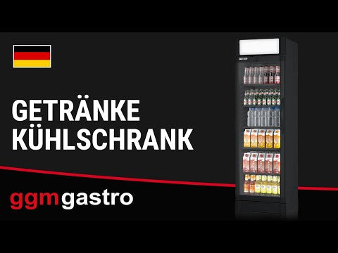 Flaskekøleskab - 347 Liter - rammeløst design - med 1 glasdør & reklamedisplay