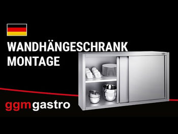 Rustfrit stål Vægskab ECO 1200x400 mm - med Skydedør - Højde: 650 mm