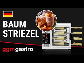 Baumstriezel-maskine - inkl. 16 lige bageruller