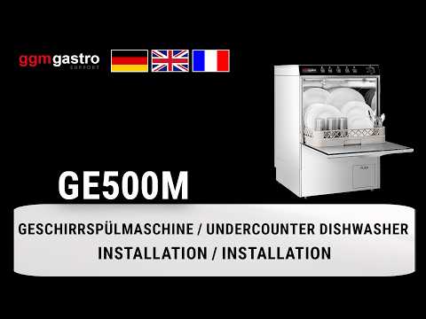 Underbordsopvaskemaskine - Digital - 3,55 kW - med Sæbe-, Skylle- & Afløbspumpe
