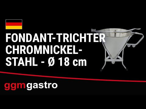 Fondanttragt af krom-nikkel-stål - Ø 18 cm