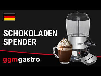Chokoladedispenser / Salep - 9 liter - sort og sølv