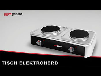 Elektrisk bordkomfur - 4 kW - 2 runde plader