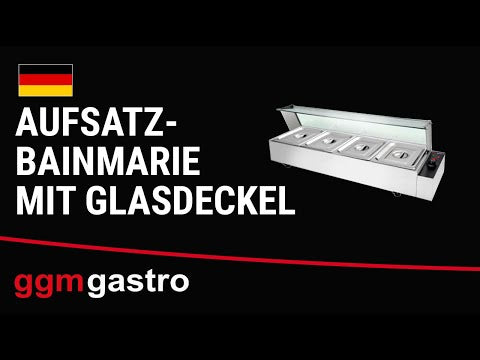 Bain marie opsats med glaslåg - elektrisk - 4 GN 1/2