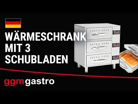 Varmeskab - 6 kW - GN 1/1 - 3 skuffer - 824x578x957 mm