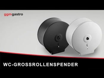 Toiletpapirdispenser til store ruller - rustfrit stål - sort