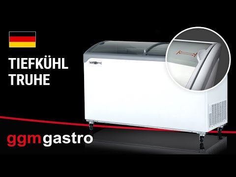 Kummefryser - 286 Liter (nettoindhold) - GRÅ med glaslåg