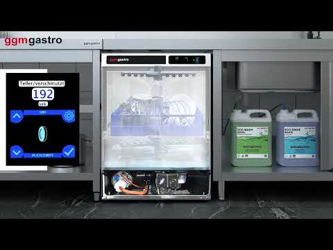 Underbordsopvaskemaskine - Touch - 3,6 kW - med Sæbe-, Skylle- & Afløbspumpe