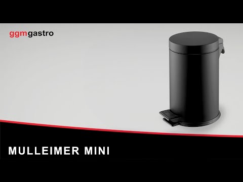 Mini skraldespand - 5 Liter - sort - med pedal